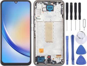 Pro Samsung Galaxy A34 5G Display Full Incell Display with Frame Unit Touch Spare Part Repair Black
