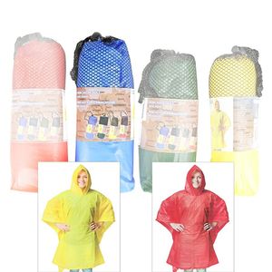 Regenponcho für Erwachsene 100x130cm Regencape Regenschutz Regenmantel Poncho, Farbe:blau
