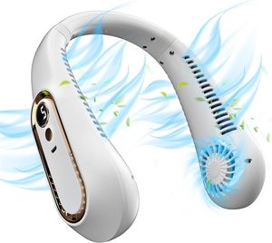 Nackenventilator, Halsventilator, Flügelloser Ventilator, 5 Geschwindigkeiten einstellbar, Digitalanzeige, 4000mAh tragbarer persönlicher Ventilator Nackenventilator, Halsventilator, Flügelloser Ventilator, 5 Geschwindigkeiten einstellbar, Digitalanzeige, 4000mAh tragbarer persönlicher Ventilator