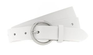 Vanzetti Leder Gürtel Taillengürtel 25mm Leather Belt W95 White weiß