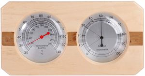 Topchances Holz Sauna Hygrothermograph Thermometer Hygrometer Sauna Raumausstattung und Zubehör 26 x 13.5 x 3.2cm