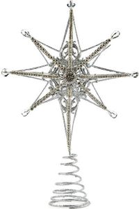 Goodwill Weihnachtskugel-Jewel-Peak-North Star Silber Länge 34 cm