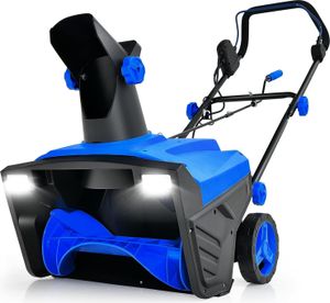 COSTWAY Elektro-Schneefräse mit LED-Leuchten & 15 A Motor, 50 cm Arbeitsbreite, 25 cm Arbeitshöhe, kabelgebundene Räumungsmaschine mit 180° drehbarer Rutsche & 9 m Wurfweite, blau COSTWAY Elektro-Schneefräse mit LED-Leuchten & 15 A Motor, 50 cm Arbeitsbreite, 25 cm Arbeitshöhe, kabelgebundene Räumungsmaschine mit 180° drehbarer Rutsche & 9 m Wurfweite, blau