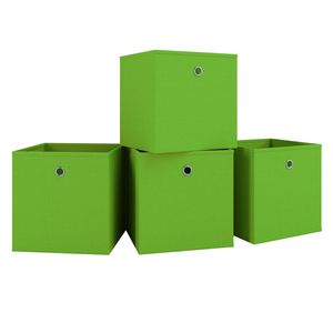 VCM sada 4 skladacích boxov skladacích boxov látkových boxov skladacích boxov policových boxov Boxas zelená