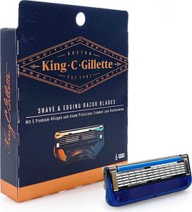 Gillette Rasierklingen  King C 6 Ersatzklingen Set