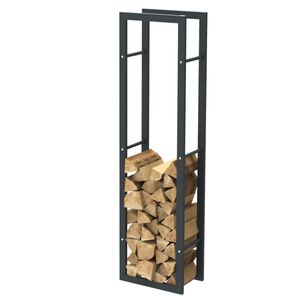 Bc-elec - HHWPF0016 Holzablage aus schwarzem Stahl 150*40*25CM, Rack für Brennholz, Kaminholzablage.