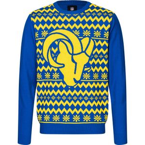 NFL Los Angeles Rams Ugly Sweater Big Logo 2-Color Christmas Pullover Weihnachten XXL