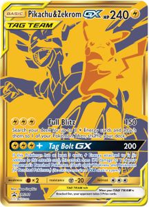 Pikachu & Zekrom GX TAG TEAM English Sun & Moon Promo SM248 Trading Cards Pokemon Single Cards
