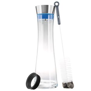 bremermann Glaskaraffe SVEA 1,2 Liter mit extra Silikonring in blau