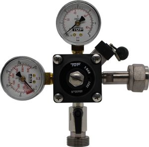 Druckminderer, Druckregler, Druckreduzierventil - CO2 für Bier Zapfanlage 3 bar, 1-leitig