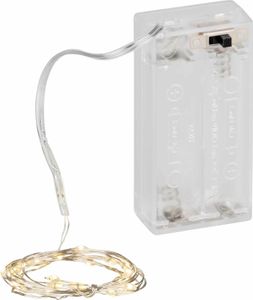 Coen Bakker LED Lichterkette Batterie Draht silber 1,95m 40 LED warmweiß biegbar Coen Bakker LED Lichterkette Batterie Draht silber 1,95m 40 LED warmweiß biegbar