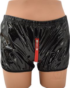 Herren Leder Shorts mit durchgehendem Reisverschluss