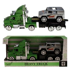 Hochwertiges Spielzeugauto Truck mit Hänger & Auto | American LKW