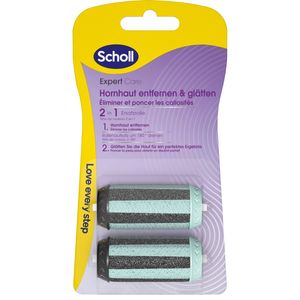 Scholl Velvet Smooth Wet & Dry Ersatzrolle mit Meeresmineralien Stark 2 Stück