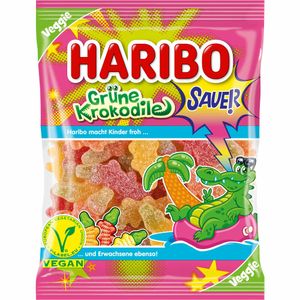 Haribo Grüne Krokodile sauer veggie saures Fruchtgummi vegan 175g