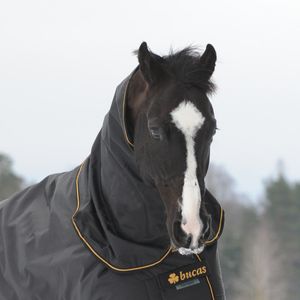 Bucas Irish Turnout Combi Neck 300g - black/gold - Halsteil, Größe:M