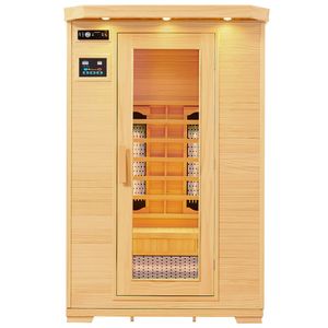 Infračervená sauna/tepelná kabina Juskys Oslo s plnospektrálními zářiči a dřevem Hemlock