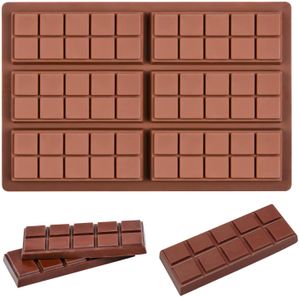 AVANA Schokoladenform aus Silikon für 6 Tafeln Schokolade BPA-frei Antihaftbeschichtung Form Schoko Silikonform Braun (Form 2)