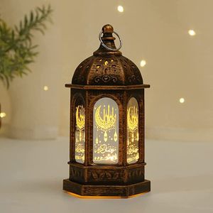 Ramadánová dekorace Lampy, Eid Mubarak Lantern Moon Star Dekorace, Ramadánová dekorace Muslimský festival Dekorativní, Bronzová barva