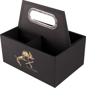 Clairefontaine 2x tragbare Box für Schreibaccessoires 22x14x19cm Schwarz 116031C