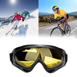 Schneebrille, Winddichte UV Schutz Fahrradbrille, Schneemobil Skibrille, Snowboardbrille, Skischutzbrille Unisex (Gelb)