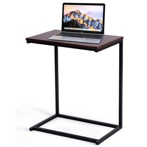 COSTWAY Stůl pro notebook ve tvaru U Konferenční stolek Stůl pro notebook Počítačový stolek Jídelní stůl Ošetřovatelský stůl Odkládací stolek Postelový stolek Podnos do postele