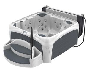 Spa Whirlpool Dream Maker Crossover 730L White Diamond/Grey incl. Suite Package, Set mit Treppe und Abdeckung