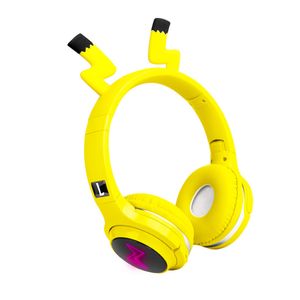 Silikon-Headset, Bluetooth-Kopfhörer, Kartenmodus/kabelgebunden/Bluetooth 5.0-Verbindung, 7-Farben-LED-Beleuchtung, Pikachu