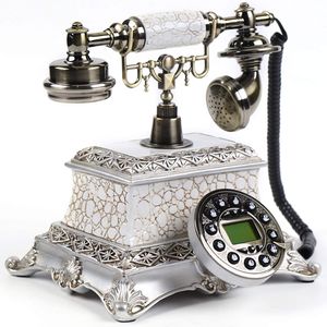 Antyczny nostalgiczny telefon stacjonarny z tarczą obrotową Telefon retro Nostalgiczny stolik telefoniczny Dekoracja telefoniczna