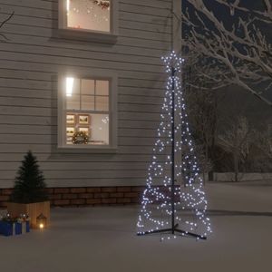 vidaXL LED-Weihnachtsbaum Kegelform Kaltweiß 200 LEDs 70x180 cm