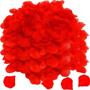 Romantische Rosenblätter, rote künstliche Rosenblätter, Seidenblumen, künstliche Rosenblätter und Rosenblätter für romantische Atmosphäre, Hochzeit, Valentinstag und Partydekoration