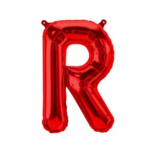 Folienballon Buchstabe R, rot, ca. 40 cm, für Luftbefüllung