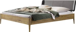 Hasena Massivholzbett mit gepolstertem Kopfteil Varese Eiche Massivholz Farbe 99-Wildeiche natur, geölt Größe 140x210 cm Hasena Massivholzbett mit gepolstertem Kopfteil Varese Eiche Massivholz Farbe 99-Wildeiche natur, geölt Größe 140x210 cm