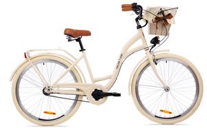 Goetze CityBike Style 26 Zoll 3 Gang Shimano Tiefeinsteiger Damen City Bike mit Korb