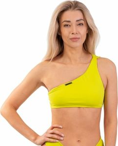 Nebbia One Shoulder Bandeau Bikini Top Green M Strój kąpielowy damski