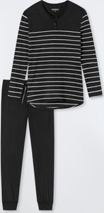 Schiesser schlafanzug pyjama schlafmode bequem 95/5 black 52