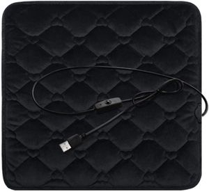 USB Beheiztes Sitzkissen für Auto, 5V Elektrische Heizkissen Rutschfeste Stuhlheizung Abdeckung Pad Winter Wärmer für