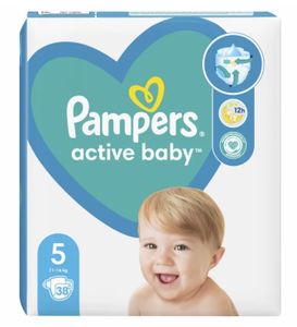 Pampers Active Baby 5, Jednorazowe pieluszki 11-16kg, 38 sztuk