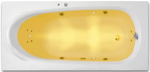 Hydromasážna akrylátová vaňa RHEY SURF + CHROMO 190 x 80 cm