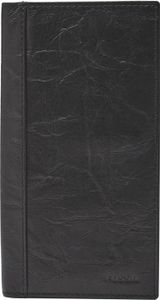 FOSSIL Leder Geldbörse Neel Executive Wallet Black schwarz