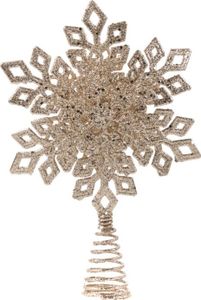 Goodwill Weihnachtsbaum Peak-Weihnachtsbaumgipfel Schneeflocke Champagner 31 cm