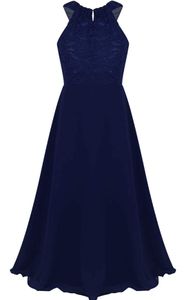Elegantes Spitzenkleid für Mädchen Kinder Gr. 140 Cm – Perfekt für festliche Anlässe, Hochzeit Party Taufe Langes Kleid