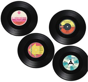 Vinyl Schallplatten Untersetzer 4er Set
