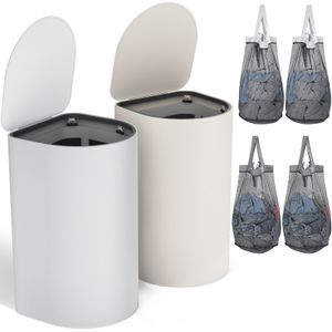Rainsworth W?schekorb mit Deckel 140L W?schesammler - 4 Herausnehmbaren W?sches?cke