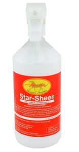 Star-Sheen Mähnenspray 1 L , Schweifspray mit pflegendem D-Panthenol Fellspray Fellglanz, Entfilzungsspray - inkl. Sprüher für Pferde und Hunde