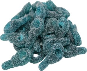 Fruchtgummi blaue Schlüssel mit saurem Zucker überzogen 300g