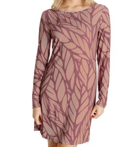 BOYSEN`S Damen Mini-Kleid mit Allover-Print Langarm-Kleid Jersey-Kleid 92753753 Rot/Braun, Größe:40