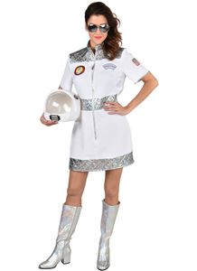 M221108-XL weiß Damen Astronauten Kleid Gr.XL=48