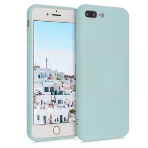 kwmobile Slim Case kompatibel mit Apple iPhone 7 Plus / 8 Plus - Hülle Silikon Handy - gummiert - Handyhülle Mintgrün matt