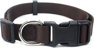 Hundehalsband Nylon Halsband Hunde große Farbauswahl 3 Größen braun Größe S